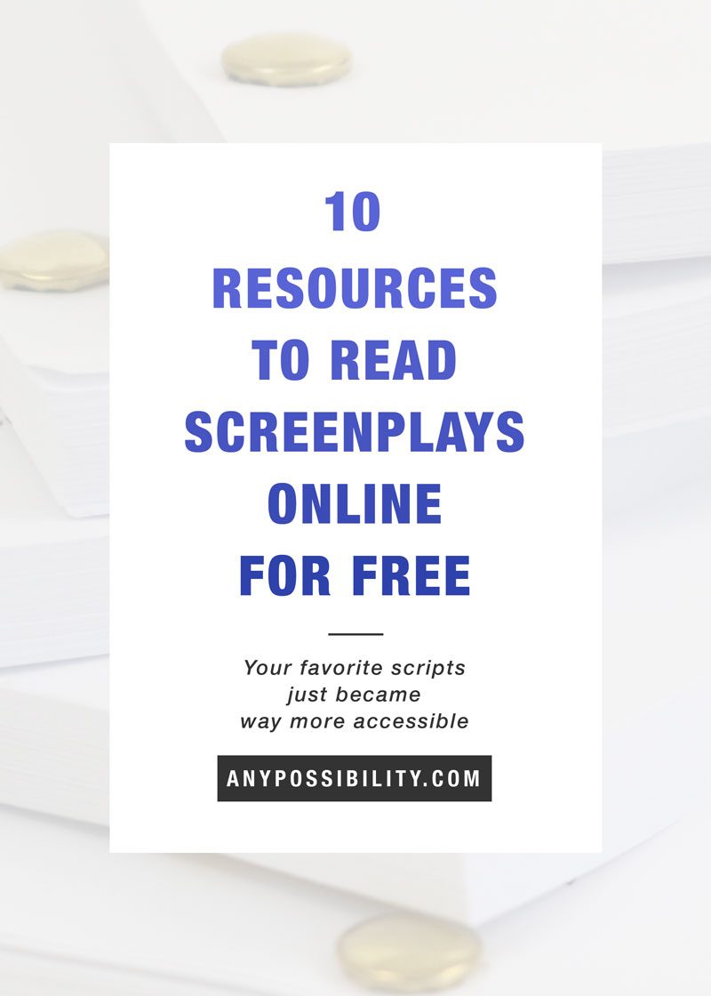 read screenplays free